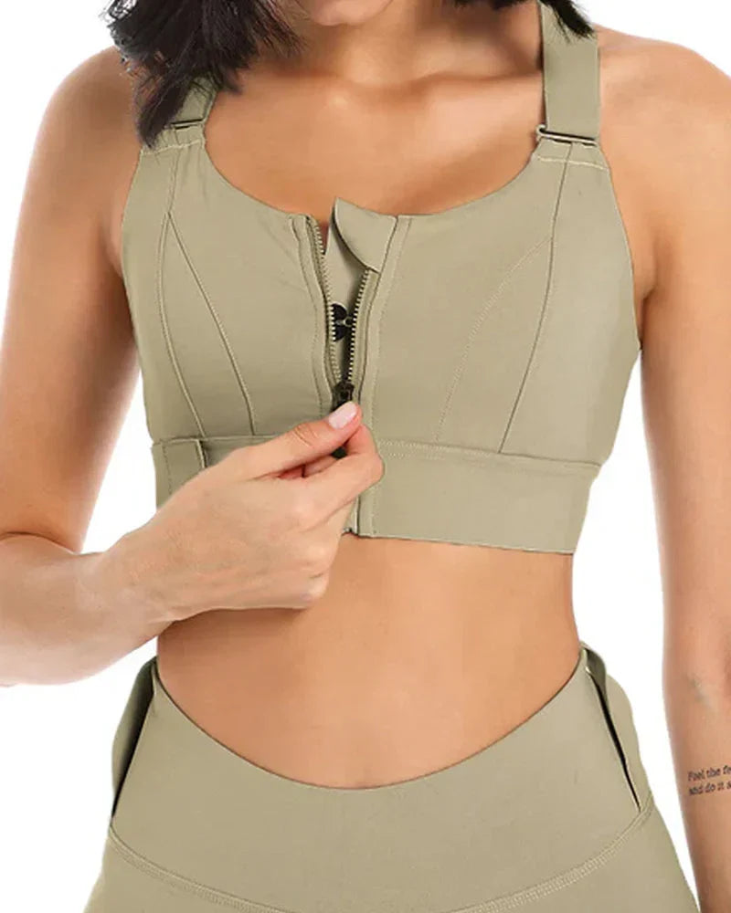 High Impact,A+ Quality, Ultimate Comfort, Sports Bra, Zipper ( Pack of 3 )