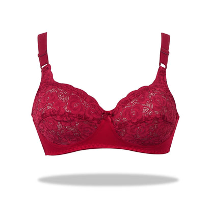 Maroon Marvel Lace Bra — Buy 1, Get 1 Free