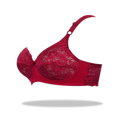 Maroon Marvel Lace Bra — Buy 1, Get 1 Free