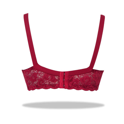 Maroon Marvel Lace Bra — Buy 1, Get 1 Free