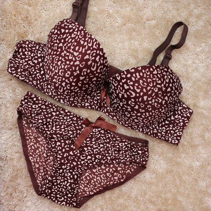 Dotted print padded bra set  Buy 1, Get 1 Free