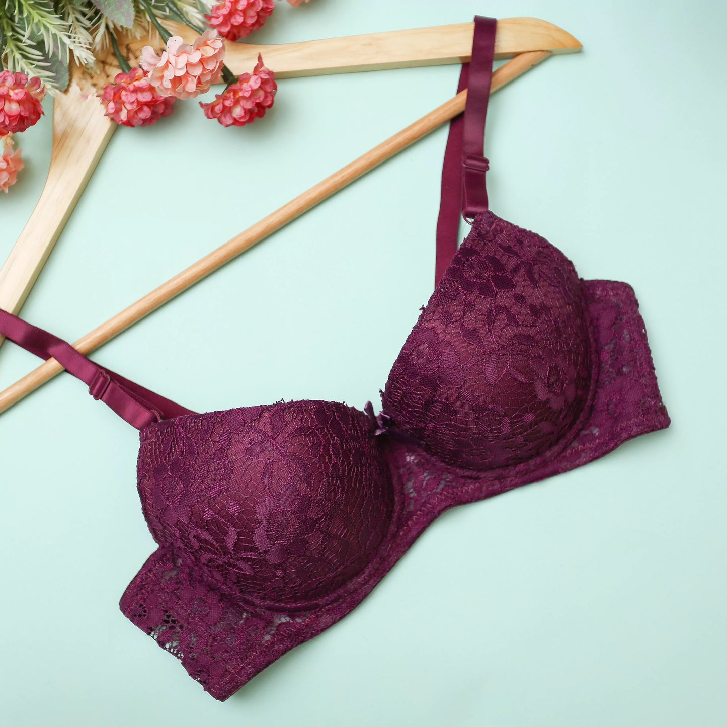 MAYLA V-shape Net padded bra  Buy 1, Get 2 Free