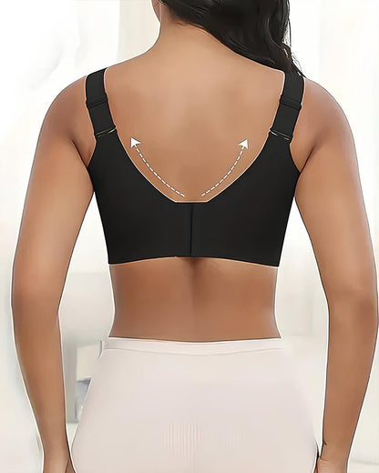 Solid Color Four Rows Adjustable Wireless Women's Bra