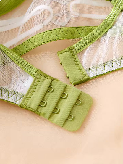 Green Daisy Embroidery 2-Piece Set ( PACK OF 3)