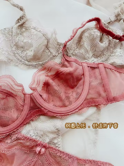 Ultra-Thin Lace Bra & Brief Set ( PACK OF 3)