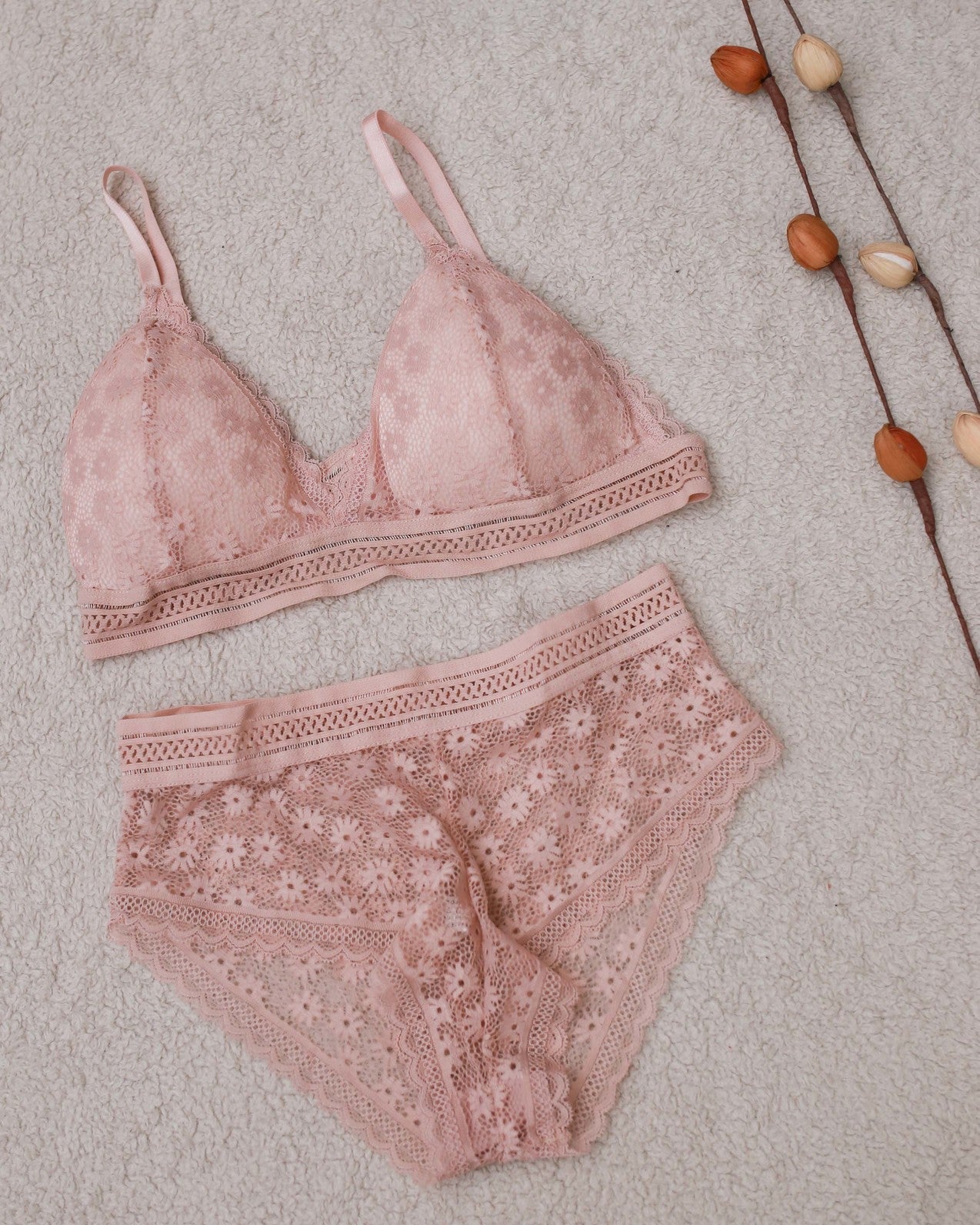 V Shape Net Bra Set Buy 1, Get 1 Free