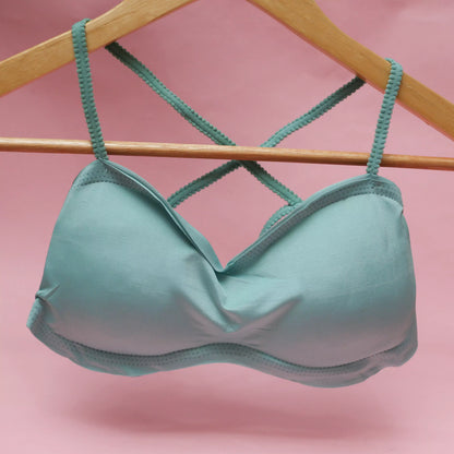 Plain Back Cross Bra — Buy 1, Get 2 Free